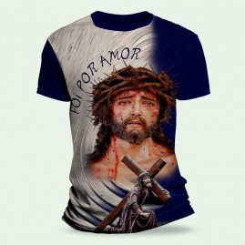 Camiseta Religiosa Catlica - Foi por Amor