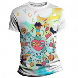 Camiseta Religiosa Catlica Infantil -  Paz