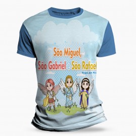 Camiseta Religiosa Catlica Infantil - Arcanjos