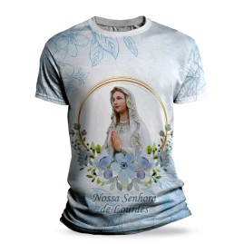 Camiseta Religiosa Catlica - Nossa Senhora de Lourdes - LANAMENTO!