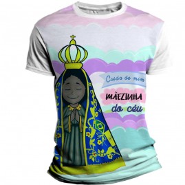 Camiseta Religiosa Catlica Infantil - Nossa Senhora Aparecida II