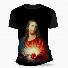 Camiseta Religiosa Catlica - Sagrado Corao de Jesus III