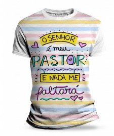 Camiseta Religiosa Catlica - O Senhor  o meu pastor e nada me faltar