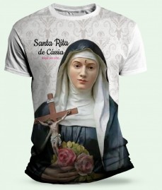 Camiseta Religiosa Catlica - Santa Rita de Cssia - mod 3