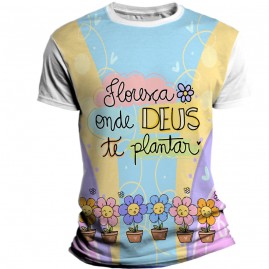 Camiseta Religiosa Catlica Infantil - Floresa